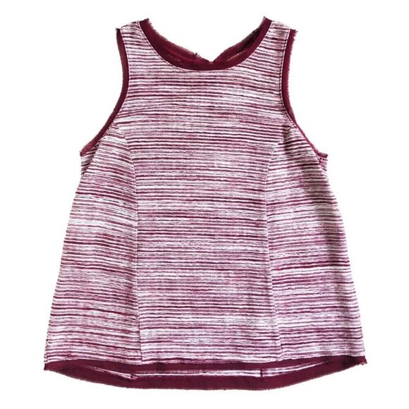 Anthropologie Vanessa Virginia Indira Red Stripe Sleeveless Top Textured Size XS - Picture 2 of 6